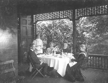 Gathering on the porch